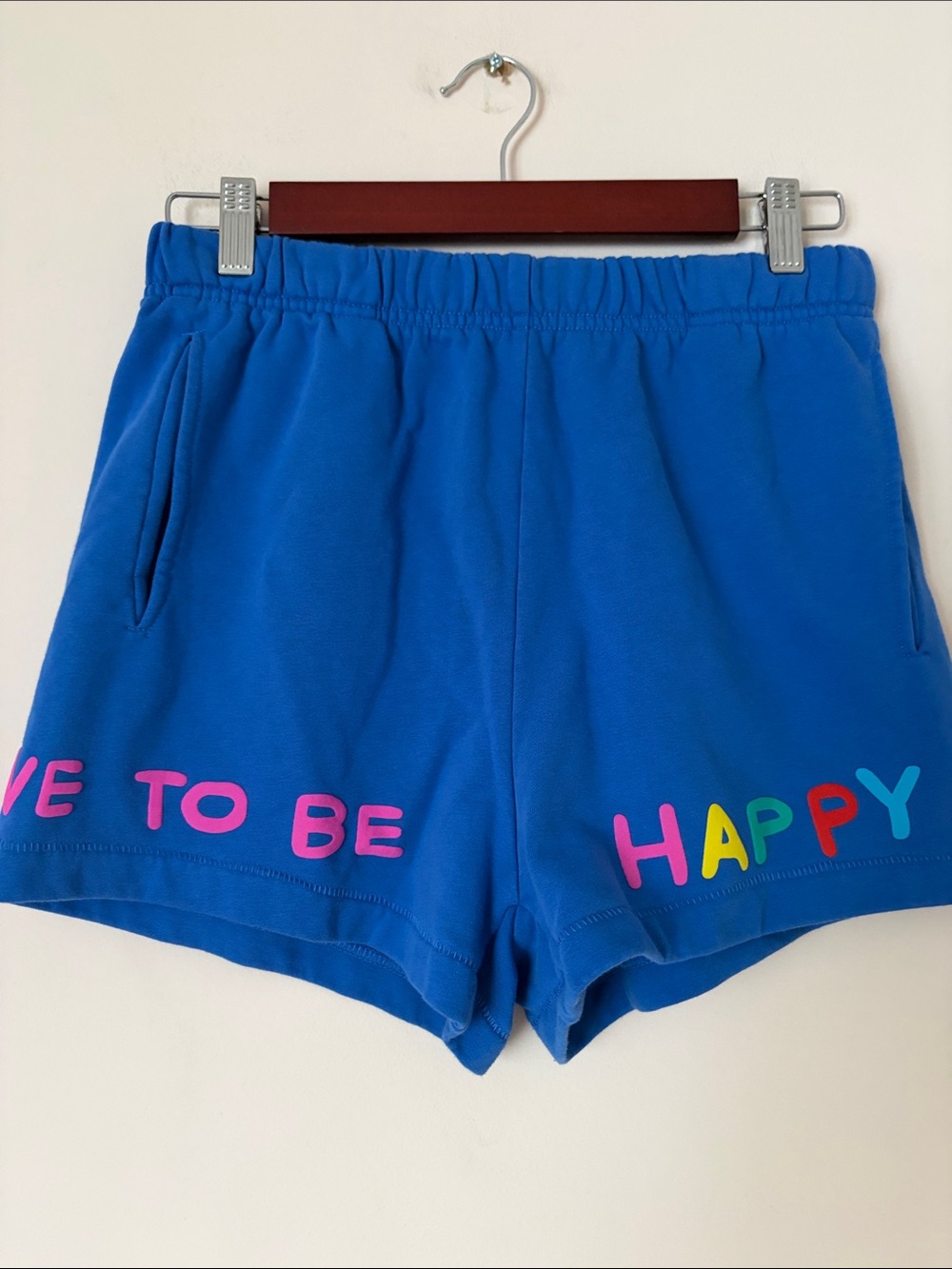 The Mayfair Group You Deserve To Be Happy blue shorts